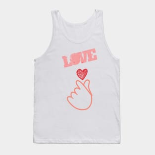 Mini heart, Korean love hand finger symbol Tank Top